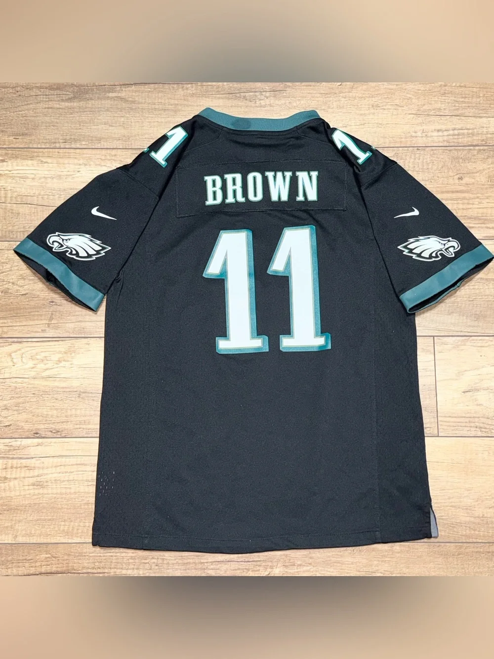 Philadelphia Eagles A.J. Brown Nike Black Alternate Game Jersey Youth XL